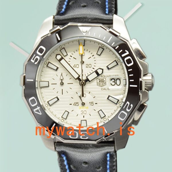 Tag Heuer Aquaracer Men CAY211A-003 43mm Silver-tone Leather Strap: A Comprehensive Review