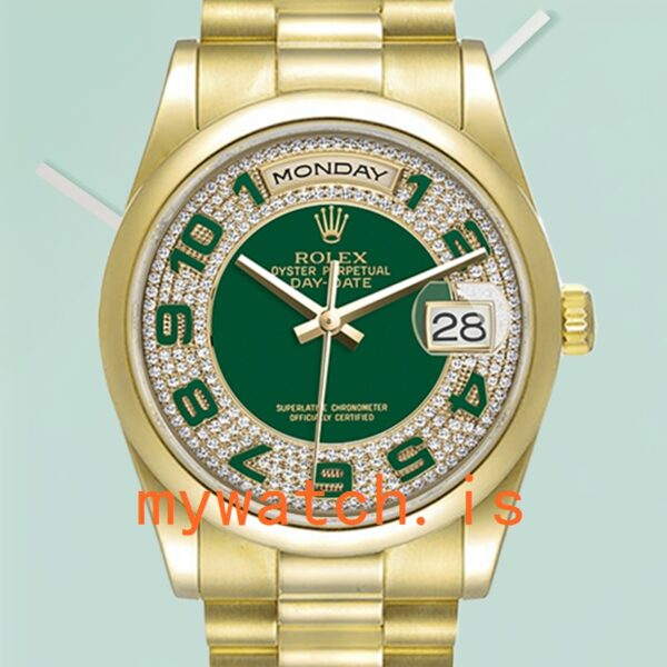 Rolex Day-Date Mens 36mm m128348rbr-0007 President Bracelet: Genuine vs. Replica