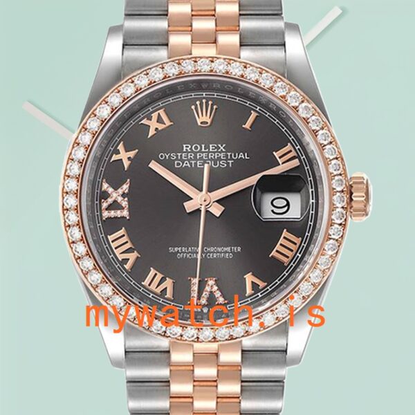 Rolex Datejust M126281RBR-0011 Men’s 36mm Diamond Bezel: Genuine vs. Replica