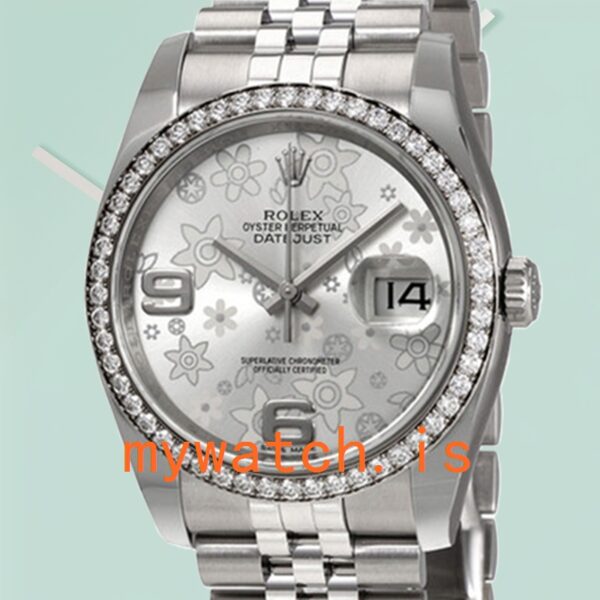 Rolex Datejust 116244SFAJ 36mm Men’s Silver Floral Dial: A Timeless Masterpiece