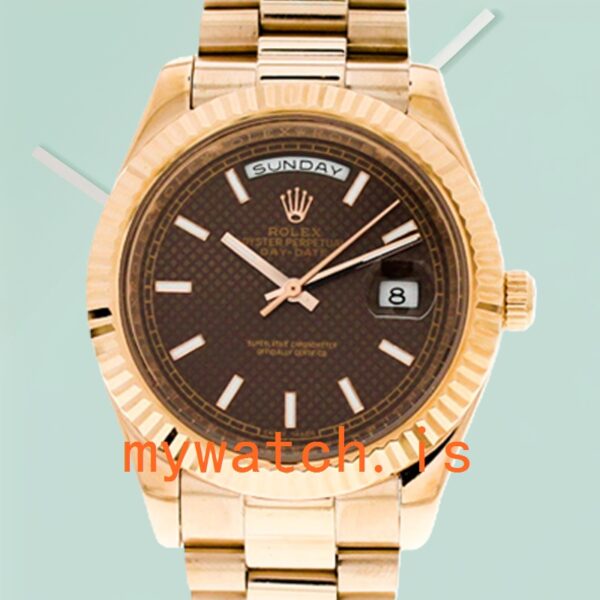 Rolex Day-Date Men’s 228235-0006 40mm Rose Gold-Tone: Authentic vs. Replica