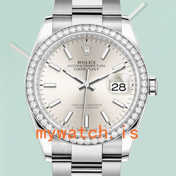 Rolex Datejust m126284rbr-0006 36mm Ladies Silver-tone Automatic: Genuine vs. Replica