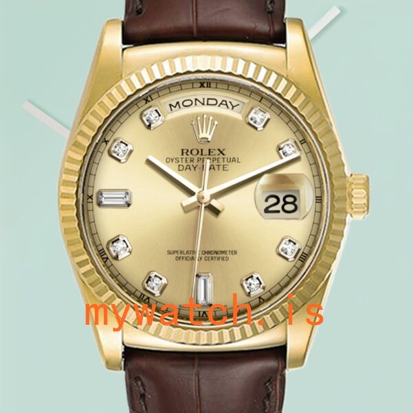 Rolex Day-Date Mens 36mm 118138 Champagne Dial: Genuine vs. Replica Analysis