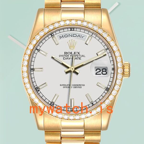 Rolex Day-Date Men’s 36mm M118348-0098 Automatic: Genuine vs. Replica